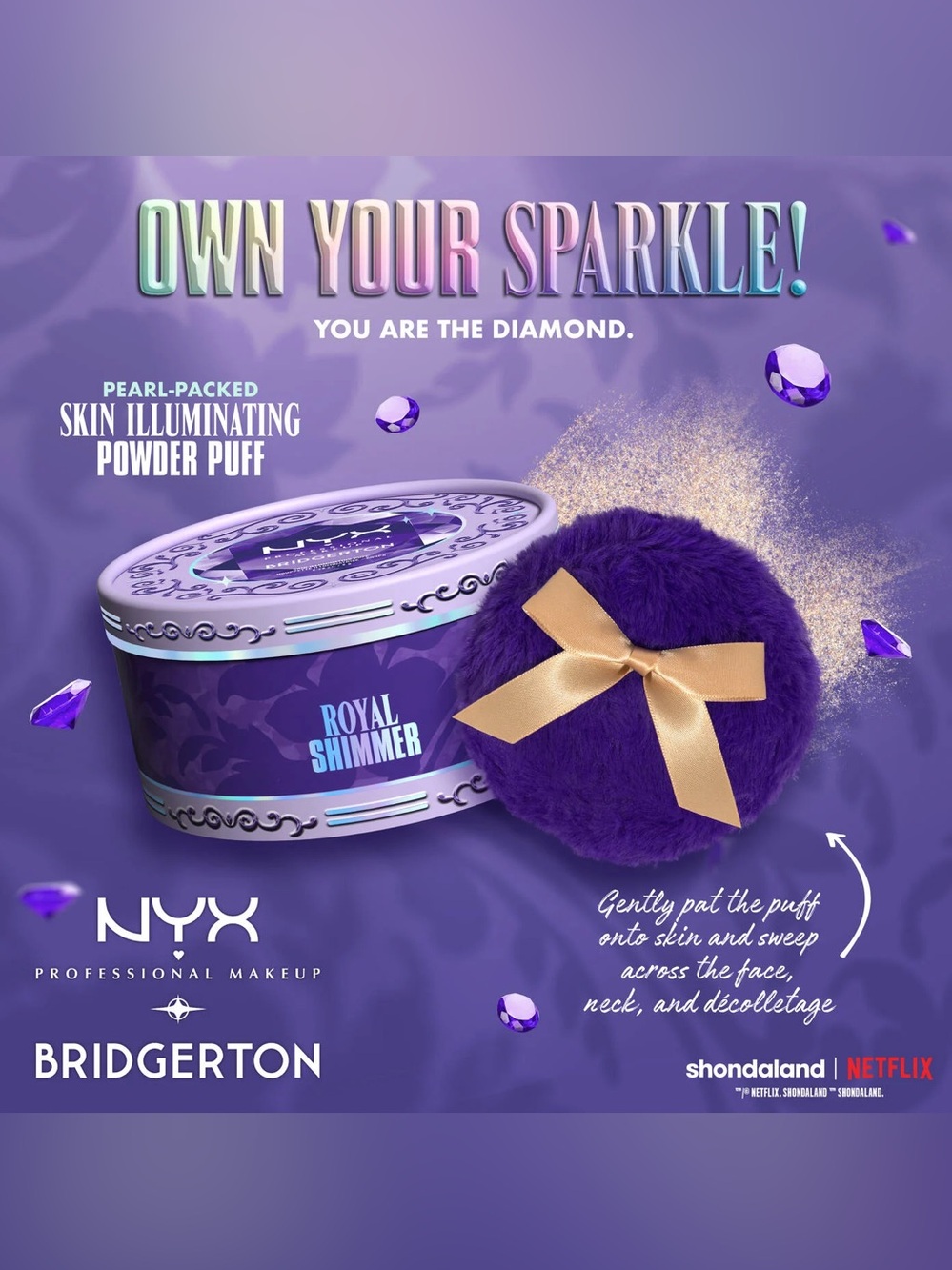 NYX Royal Shimmer Skin Illuminating Powder Puff – BRIDGERTON GLOW